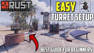 Rust Console How To Setup Auto Turrets EASY GUIDE  2022 For Beginners Best Electricity Setup [upl. by Nylad316]