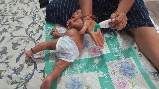 Baby full Body massage My One month Old baby [upl. by Derfnam]