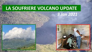 La Soufriere Volcano update  3rd January 2021 [upl. by Ennalorac]