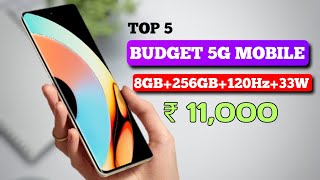 Top 5 best budget 5G mobile under 11000 in 2024 💥🔥  5 best new 5g phones under 11000 [upl. by Llatsyrk]