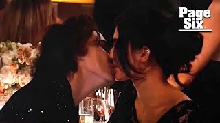 Kylie Jenner and Timothée Chalamet share sweet kisses during date night at Golden Globes 2024 [upl. by Orthman]