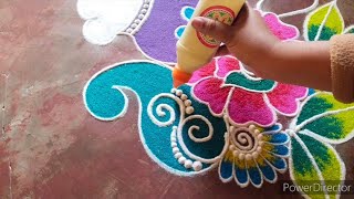 Pongal Pot Rangoli Designs 2023 🌷 Sankranthi Muggulu Designs 🌷 Peacock Rangoli Designs 🌷saptrangi [upl. by Eibbed177]