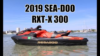 2019 SEADOO RXTX 300 JET SKI REVIEW [upl. by Hgielsa]