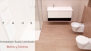 Cómo instalar suelo laminado en baños y cocinas [upl. by Herrick272]