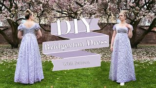 DIY Bridgerton Dress  With Pattern  Paneled Skirt  Regency Gown [upl. by Otxilac949]