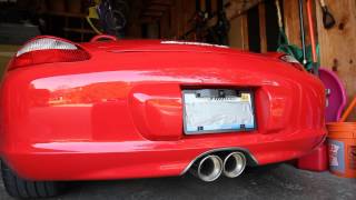 Stock vs Borla Race Exhaust  08 Porsche Boxster S [upl. by Aerua]