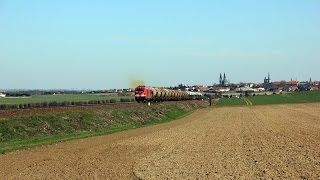 247 Diesel  Vectron bei Halberstadt 27 03 2017 [upl. by Ytsanyd387]