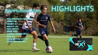 2024 MLS NEXT Highlights U15 JohnHutson Allen 2 capitalcitysoccerclub6880 MLSNext soccer [upl. by Edwin953]