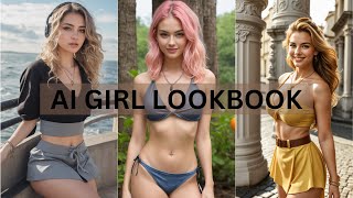 AI GIRL LOOKBOOK  24 [upl. by Eidolem]