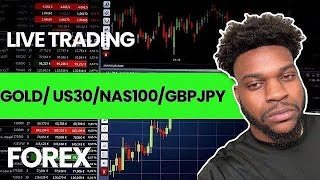 LIVE Trading GOLD US30 NAS100 SPX500 GBPJPY London amp New York Session June 20th 2024 [upl. by Mehitable57]