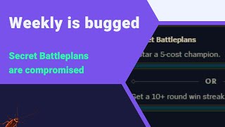 TFT Weekly Secret battleplans are compromised notworking [upl. by Llehsem]