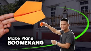 How to Make a Boomerang Paper Plane [upl. by Hteboj243]