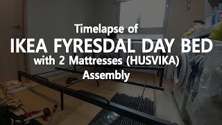 How to Assemble  IKEA 퓌레스달 Fyresdal 데이베드매트리스2 블랙 후스비카 하드 조립 [upl. by Nevsa]