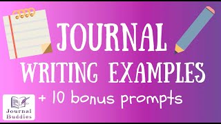 Journal Writing Examples  10 Bonus Prompts [upl. by Etteraj]