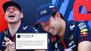 Max and Checo React To F1 Drivers Old Tweets 📲 [upl. by Lahpos]