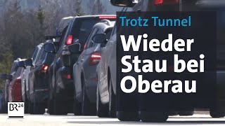 Ausflugsverkehr Tunnel Oberau bringt noch keine Entlastung  Abendschau  BR24 [upl. by Anned833]