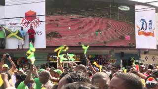 LargeUp TV Kingston Reacts to Jamaicas 4x100meter WR [upl. by Kathleen276]