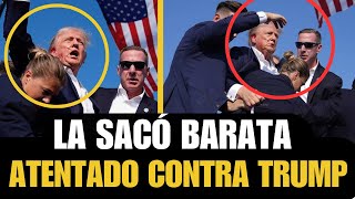 💥URGENTE💥MOMENTO DEL ATENTADO CONTRA DONALD TRUMP EN UN ACTO POLITICO💥LA SACO BARATA💥 donaldtrump [upl. by Moreno]