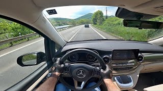 2022 MercedesBenz V 300 d 4MATIC  private lounge seats  POV test drive [upl. by Junie737]