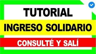 🔴 Consultar INGRESO SOLIDARIO en PROSPERIDAD SOCIAL Fácil 😍 Tutorial  Ingreso Solidario 7 [upl. by Orodoet]