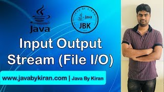 Input Output StreamBy Kiran SirJAVA By KiranPune [upl. by Anitnoc]