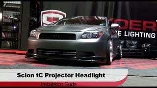 Spyder Auto Installation 200810 Scion tC Projector Headlights [upl. by Dustie]