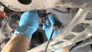 How To use a steering knuckle spreader when replacing shocks  struts on a BMW or MINI [upl. by Eniamaj178]