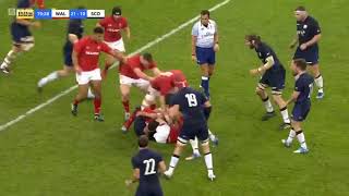 Steff Evans’ cheeky run  Wales v Scotland 2018 [upl. by Schechinger]