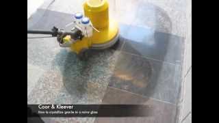 How to polish Granite floors  Granite Crystallizing Kleever System [upl. by Negem]