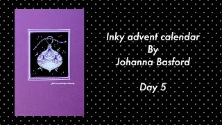 INKY ADVENT CALENDAR by Johanna Basford  day 5  Faber Castell Polychromos [upl. by Lenox335]