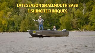 Late Season Smallmouth Bass Fishing Techniques NW Ontario [upl. by Oina617]