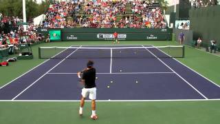 Roger Federer Practice 2014 BNP Paribas Open Part 1 [upl. by Parks872]