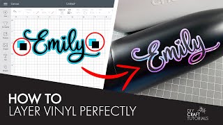 HOW TO LAYER VINYL DECALS PERFECTLY and add registration marks in Cricut Design Space  EASY [upl. by Blisse610]