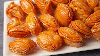 Mini Khaja Recipe  Mini Crispy Khaja Sweet Recipe  Chirote Recipe  Odisha  Yummy [upl. by Phaedra]