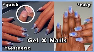 HOW TO DO GELX NAILS LIKE A PRO  AIRBRUSH NAIL ART TUTORIAL  CHROME NAIL ART TUTORIAL [upl. by Ainesell]