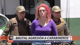 Brutal agresión a carabineros en el Paseo Ahumada [upl. by Emerick228]