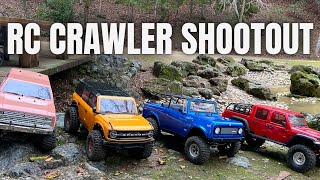 2023 RC Trail Crawler Shootout  Gen9 vs trx4 vs SCX10 III vs CrossRC [upl. by Annayoj]