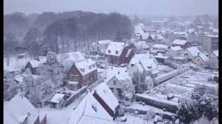 Live Flinke sneeuwval trekt Nederland binnen [upl. by Cranford85]