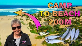 Fishing Sheringa Beach Eyre Peninsula South Australia AMAZING CAMPING [upl. by Amlev]