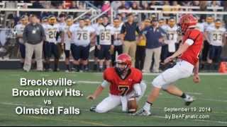 BrecksvilleBroadview Hts Bees vs Olmsted Falls Bulldogs Varsity Football [upl. by Freddy]