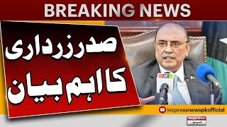 President Asif Ali Zardari Big Statement  Breaking News  Latest News  Pakistan News [upl. by Ameerahs949]