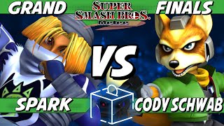 Coinbox 61  Spark Sheik vs Cody Schwab Fox Grand Finals  Smash Melee [upl. by Nirat]