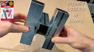 How strong is JB weld structural epoxy adhesive anyways  Destructive test simulation and review [upl. by Peedsaj]