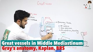 Great vessels in Middle Mediastinum Anatomy 59 [upl. by Atinit]