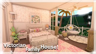 Roblox Bloxburg 25k Victorian Elegant Family Home  No Large Plot Bloxburg House build [upl. by Lleznov]