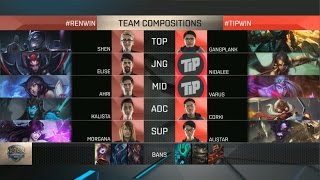 REN vs TIP Highlights  RENEGADES vs TEAM IMPULSE  NA LCS Week 2  SPRING 2016 [upl. by Erasme]