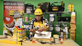 How to remove expanding foam silicone and general grime Big Wipes hand and surface cleaning wipes [upl. by Ahsrop]