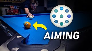 Pool Lesson  How To Adjust Your Aim For Every Spin Shot [upl. by Neerak]