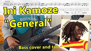 Ini Kamoze  quotGeneralquot bass cover and tab [upl. by Hertzfeld723]