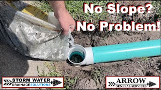 How To Drain A Yard With No Slope  Flooding Issue Solved [upl. by Lou]